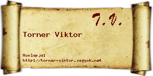 Torner Viktor névjegykártya